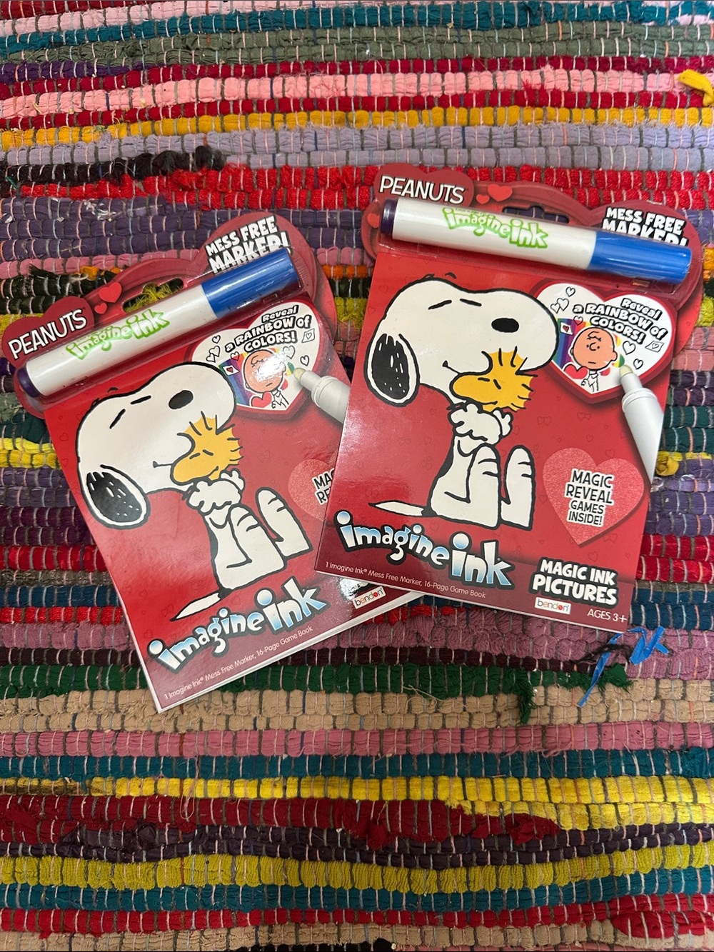 Peanuts Snoopy Imagine Ink 2 Pack NEW Valentine Activity Books Mess Free